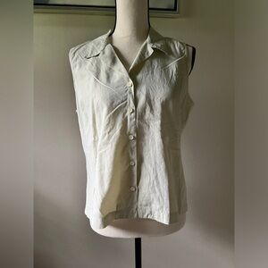 J. Crew Women’s Light Green Button Up Vest Size L